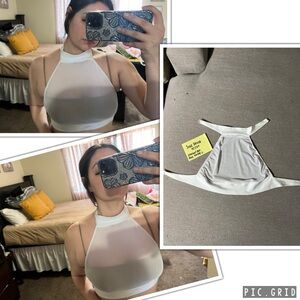 IHeart raves mesh halter top